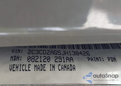 2018 Dodge Challenger Sxt from USA, damaged, VIN 2C3CDZAG5JH138426